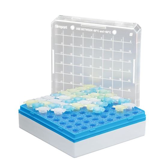 STORAGE BOXES, MICRO CENTRIFUGE TUBES, 64-PLACE