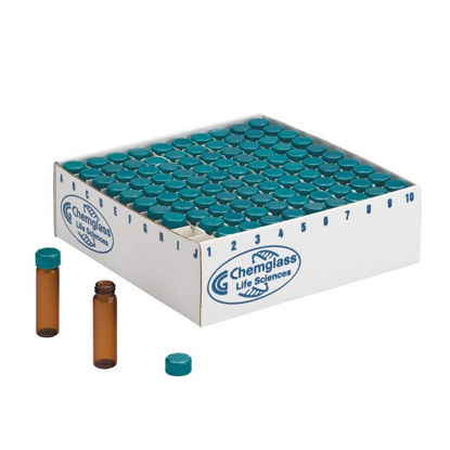 VIALS, AMBER, TYPE 1 BOROSILICATE GLASS, SOLID TOPS, CELL PACKS