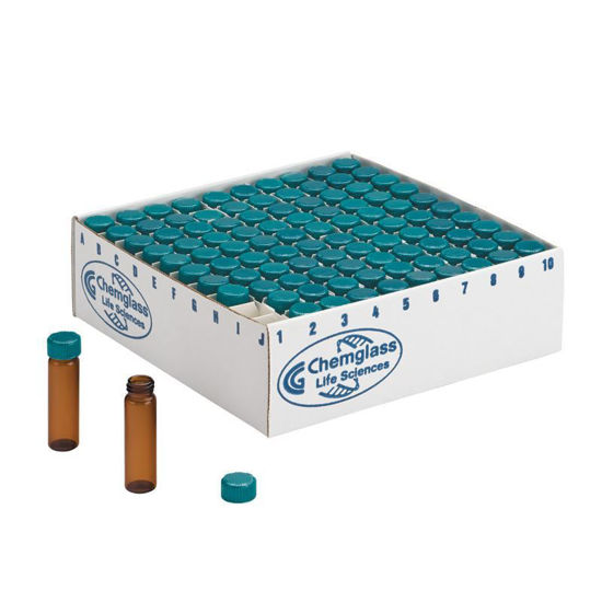 VIALS, AMBER, TYPE 1 BOROSILICATE GLASS, SOLID TOPS, CELL PACKS