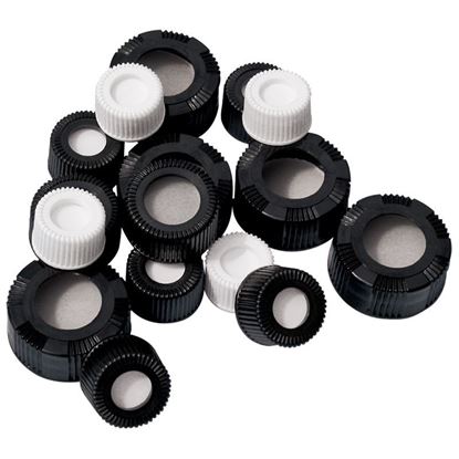SCREW CAPS, OPEN TOP, WITH PTFE FACED SILICONE SEPTA, LAB-PAC, SEPTUM