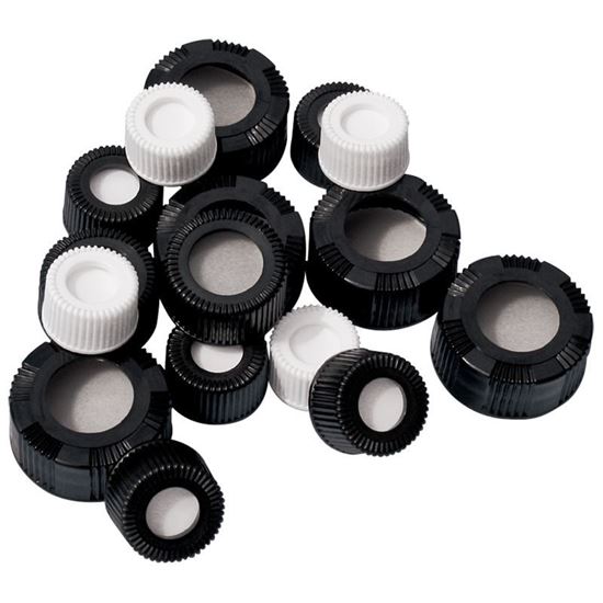 SCREW CAPS, OPEN TOP, WITH PTFE FACED SILICONE SEPTA, LAB-PAC, SEPTUM