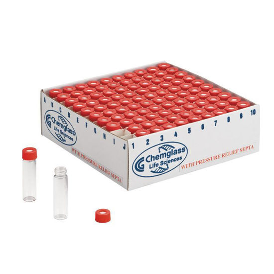 REACTION VIALS, PRESSURE RELIEF, BOROSILICATE GLASS, TRAYS