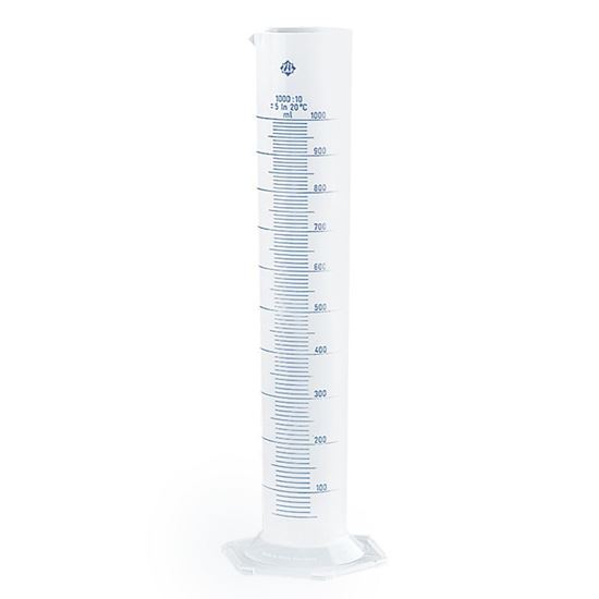 CYLINDERS, GRADUATED, CLASS B, POLYPROPYLENE, BLUE SCALE