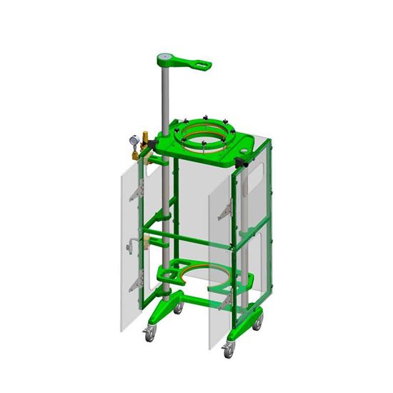 REACTOR SUPPORT FRAMES, MOBILE, JACKETED, 75L THRU 100L