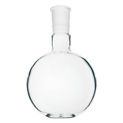 FLASKS, QUARTZ, FLAT BOTTOM, SINGLE NECK