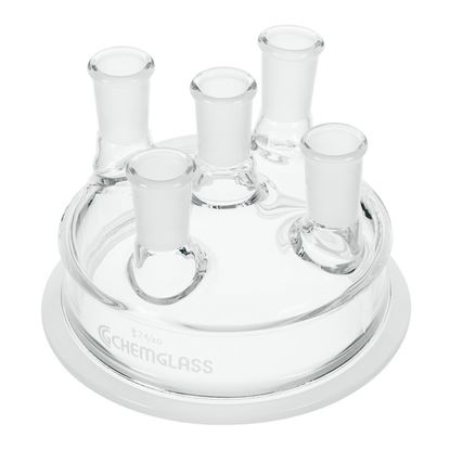 REACTION VESSEL LIDS, 5-NECKS, 10° ANGLED SIDE NECK
