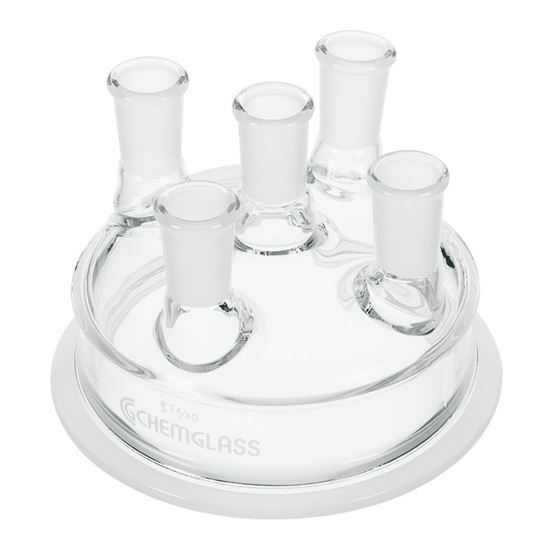 REACTION VESSEL LIDS, 5-NECKS, 10° ANGLED SIDE NECK