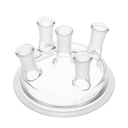 REACTION VESSEL LIDS, 5-NECKS, LOW PROFILE, 10° ANGLED SIDE NECKS