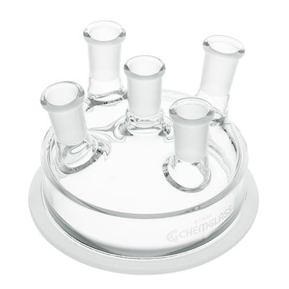 REACTION VESSEL LIDS, 5-NECKS, 10° ANGLED SIDE NECKS