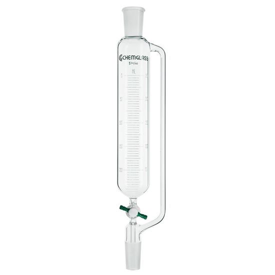 FUNNELS, ADDITION, GRADUATED, PTFE METERING STOPCOCKS
