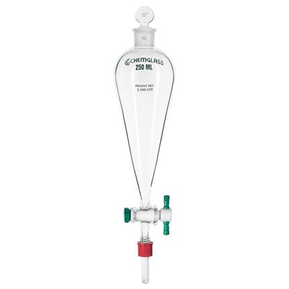 FUNNELS, SEPARATORY, WITH DETACHABLE TFE DRIP TIPS