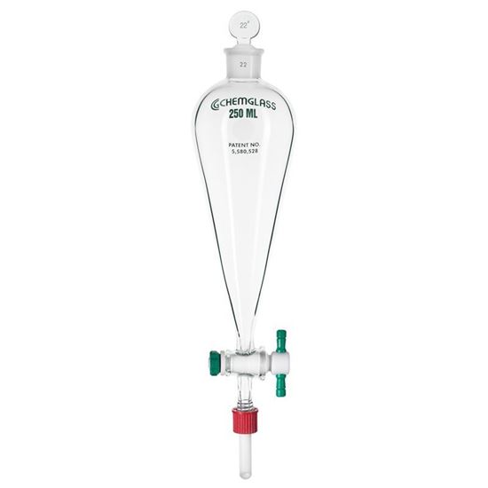 FUNNELS, SEPARATORY, WITH DETACHABLE TFE DRIP TIPS