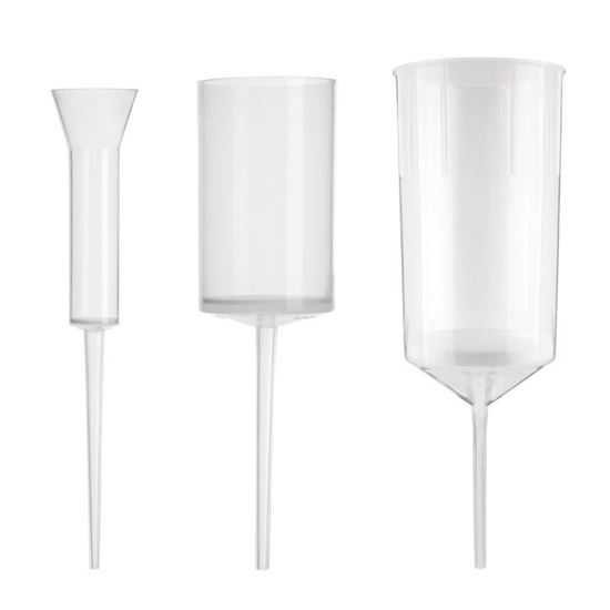 FILTER FUNNELS, DISPOSABLE, POLYETHYLENE FRITS