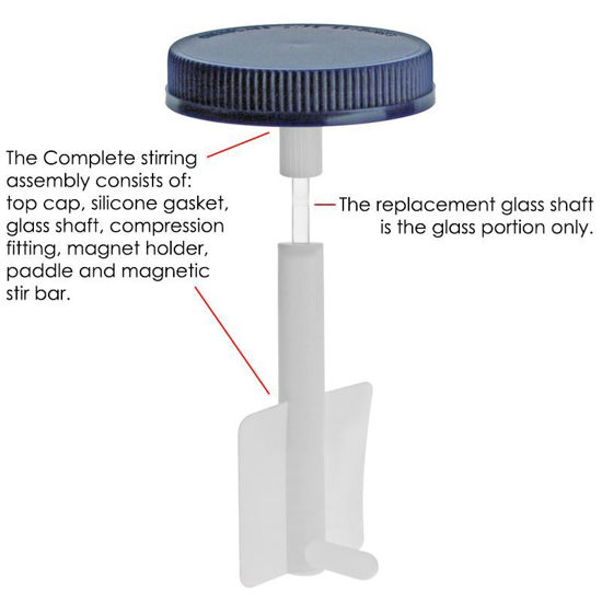 REPLACEMENT PARTS FOR INTERNAL LARGE IMPELLER ASSEMBLY BIOPROCESS SPINNER FLASKS