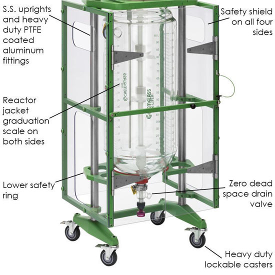 75L PROCESS REACTORS, CYLINDRICAL, JACKETED, ELECTRIC OR AIR MOTOR