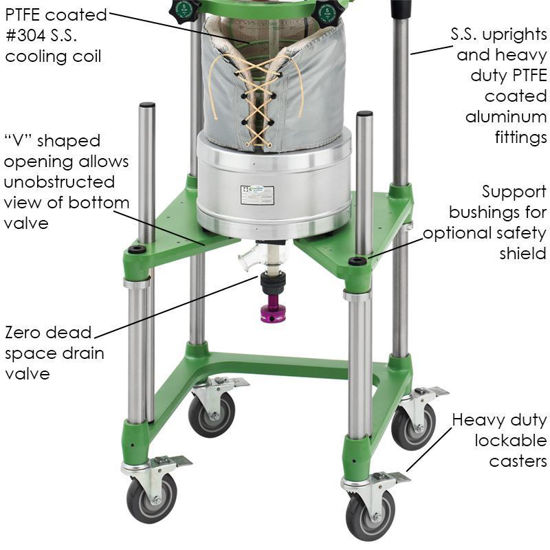 10L PROCESS REACTORS, CYLINDRICAL, UNJACKETED, ELECTRIC OR AIR MOTOR