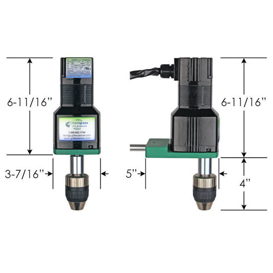 CHEMSTIR 1/11 HP OVERHEAD MOTORS, BRUSHLESS DC, CLOSED LOOP CONTROLS, DIGITAL CONTROLLERS