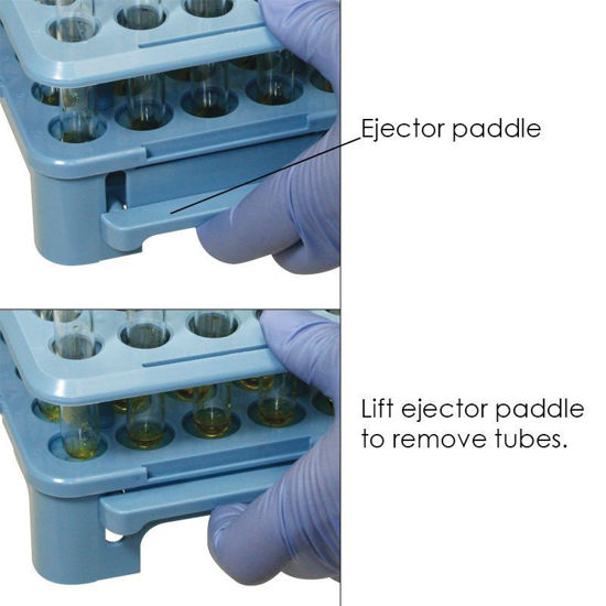 RACKS WITH GRIPPERS, WITH TUBE EJECTORS, 50-PLACE, FOR UP TO 16MM TUBES