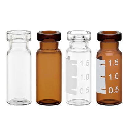 LARGE OPENING CRIMP TOP VIALS, AMBER VIALS - CLEAR VIALS