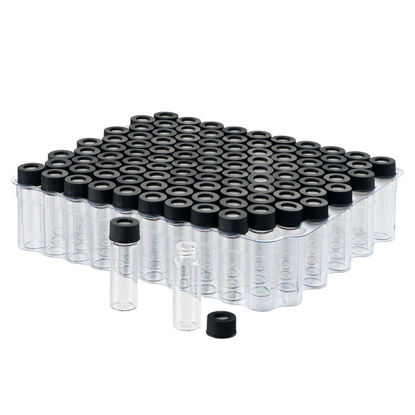 KITS, PREASSEMBLED LARGE OPENING VIALS AND CLOSURES, 9MM THREAD, CLEAR