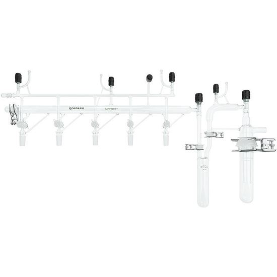 VACUUM MANIFOLDS, INERT GAS LINES, 5-PORTS, AIRFREE®, SCHLENK