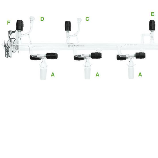 VACUUM/INERT LINES, 4-PORTS, OKUDA, AIRFREE®, SCHLENK