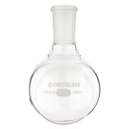FLASKS, HEAVY WALL, ROUND BOTTOM, SINGLE NECK, 100ML TO 300ML