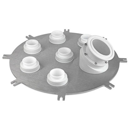 REACTION VESSEL LIDS, STAINLESS STEEL, 7-NECKS, 400MM, VITON O-RINGS