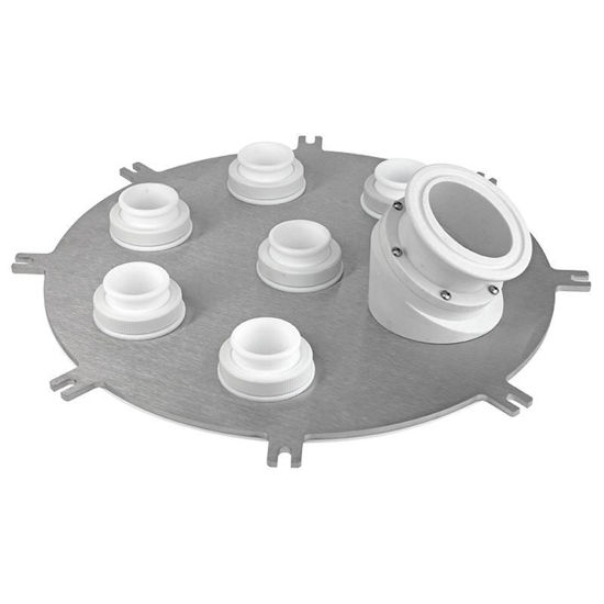 REACTION VESSEL LIDS, STAINLESS STEEL, 7-NECKS, 400MM, VITON O-RINGS