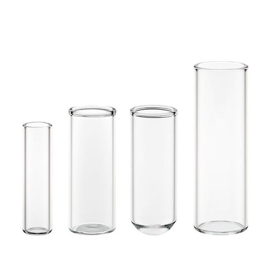 SHELL VIALS, GLASS, CLEAR