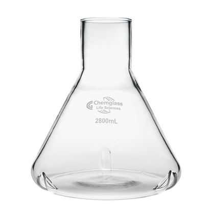 CLS-2022-14; Flask, Fernbach, 2800mL, Plain 59mm ID Top, 3 Side Baffles