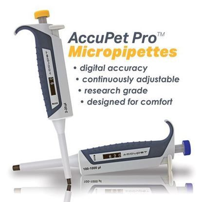 ACCUPET PRO MICRO PIPETTES, SINGLE CHANNEL VARIABLE PIPETTORS, AIR DISPLACEMENT, RESEARCH GRADE