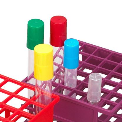 CAPS, 20MM, CULTURE TUBES, POLYPROPYLENE, COLOR CODED