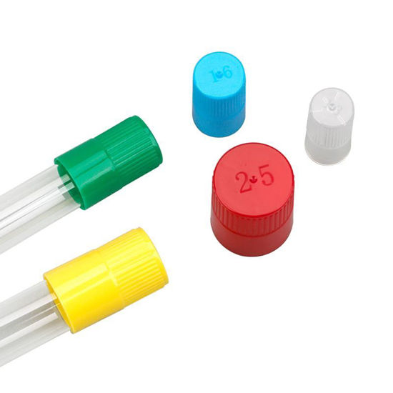 CAPS, 25MM, CULTURE TUBES, SHAKE FLASKS, POLYPROPYLENE, COLOR CODED