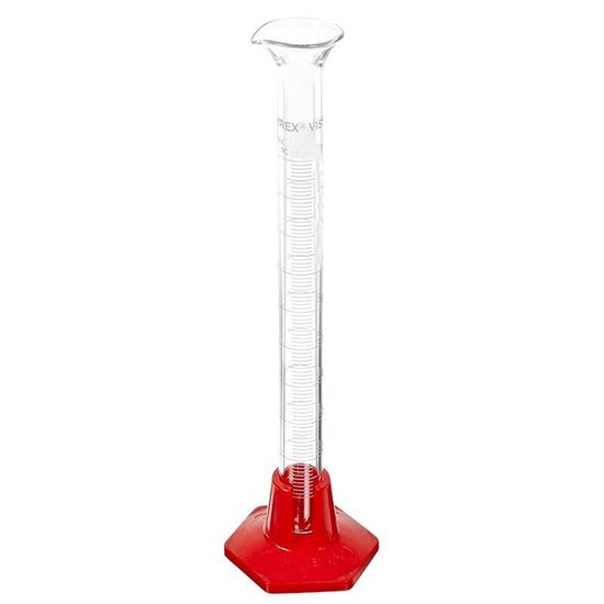 CYLINDERS, SINGLE METRIC, VOLUMETRIC, TC, PLASTIC HEXAGONAL BASE, GRADUATIONS, PYREX® VISTA™