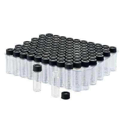 KITS, PREASSEMBLED LARGE OPENING VIALS AND CLOSURES, 9MM THREAD, CLEAR