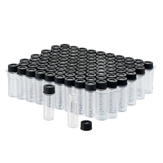 KITS, PREASSEMBLED LARGE OPENING VIALS AND CLOSURES, 9MM THREAD, CLEAR