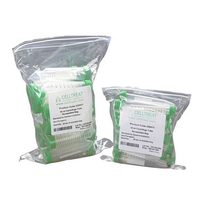 CENTRIFUGE TUBES, RE-SEALABLE BAGS, STERILE