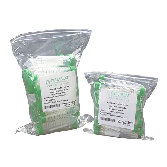 CENTRIFUGE TUBES, RE-SEALABLE BAGS, STERILE