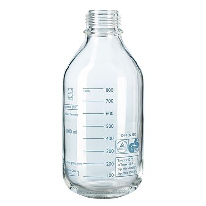 BOTTLES, CLEAR, PRESSURE RESISTANT, MEDIA STORAGE, DURAN