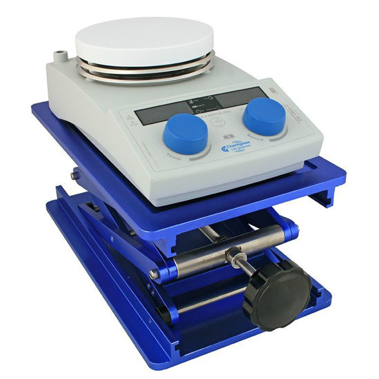 LAB JACK, ANODIZED ALUMINUM, RECTANGULAR, FOR HOTPLATES