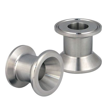 ADAPTERS, SANITARY, 1-1/2 INCH BEADED PIPE, STAINLESS STEEL, TRI-CLAMP