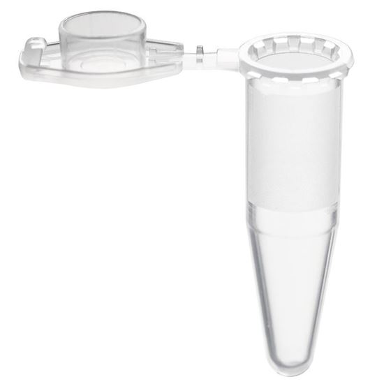 0.6ML MICROCENTRIFUGE TUBE, CLEAR, CONICAL, LOCK CAP, NEST