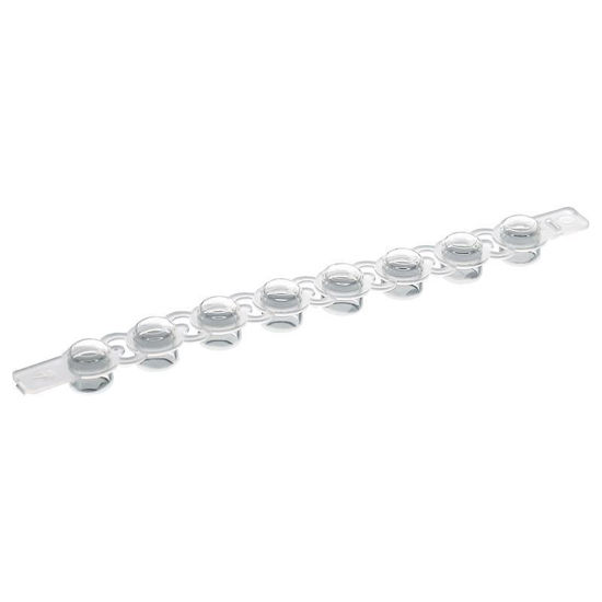 DOMED 8-STRIP CAPS, PCR, CLEAR, NON-STERILE, NEST