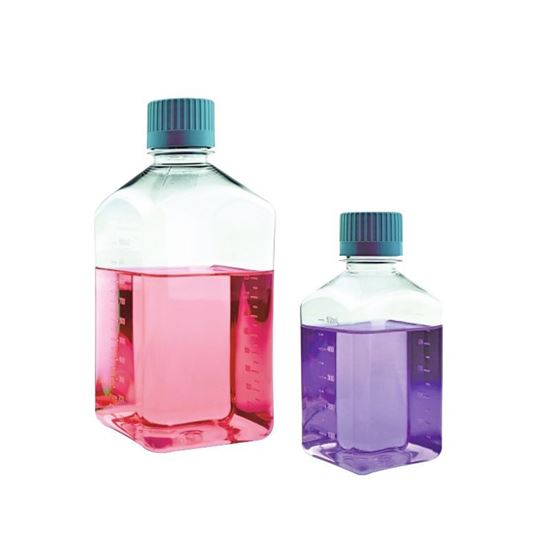 MEDIA BOTTLE, SQUARE SHAPE, PETG, STERILE, NEST