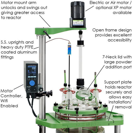 30L PROCESS REACTORS, CYLINDRICAL,UNJACKETED, ELECTRIC OR AIR MOTOR
