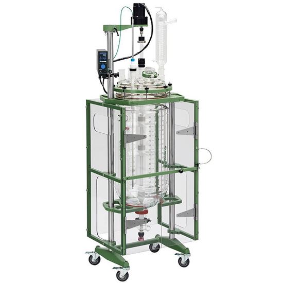 100L PROCESS REACTOR SYSTEM, TALL, CYLINDRICAL, JACKETED, GLASS, 400MM FLANGE, BRUSHLESS DC ELECTRIC MOTOR