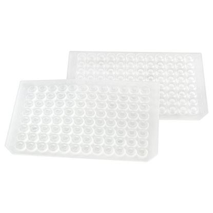 SEALING MAT, 96 ROUND WELL, 8MM DIAMETER PLUG, CLEAR, SPRAY COATED PTFE/PREMIUM SILICONE