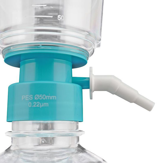 BOTTLE TOP VACUUM FILTER SYSTEM WITH MOLDED GRADUATIONS, STERILE, NEST