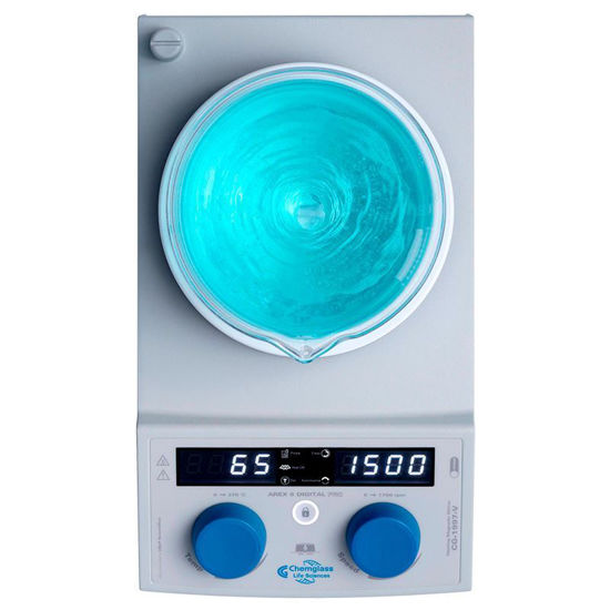 MAGNETIC HOT PLATE STIRRERS, DIGITAL, WITH TIMER AND LOCKING FUNCTION, HOTPLATE, 135mm DIAMETER ROUND TOP